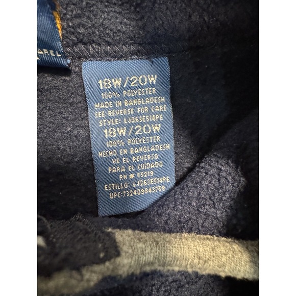 Disney Winnie Pooh Fleece Zip Vest Womens Size 18w/20w Blue‎ Sleeveless Logo - Picture 10 of 16